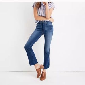 Madewell High Rise Cali Demi Boot Marco Wash Jeans